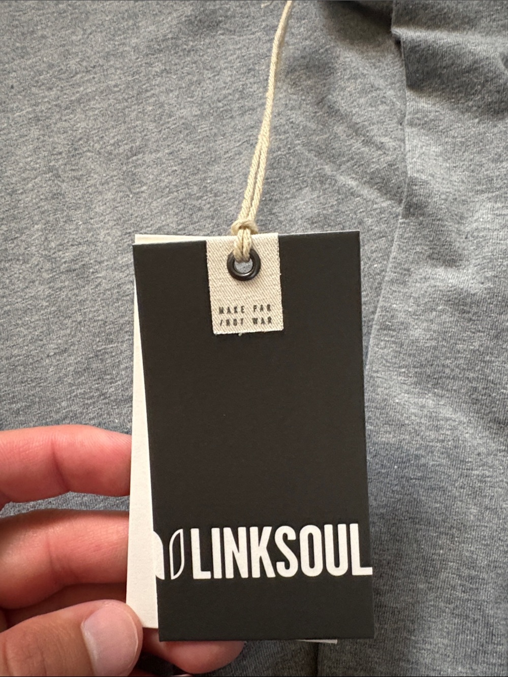 Linksoul Men’s Light Heather Gray Hooded Pullover - Picture 2 of 4